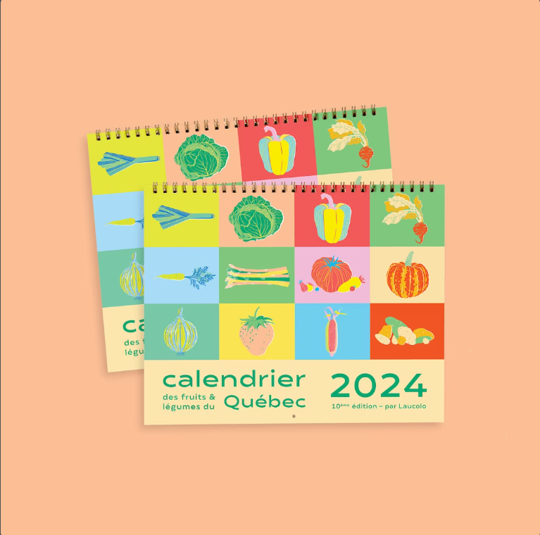 Calendrier 2024 des fruits et légumes du Québec – Heureux de nature
