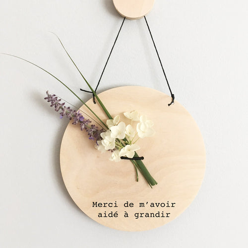 Bannière décorative florale 'Merci' par Abricotine