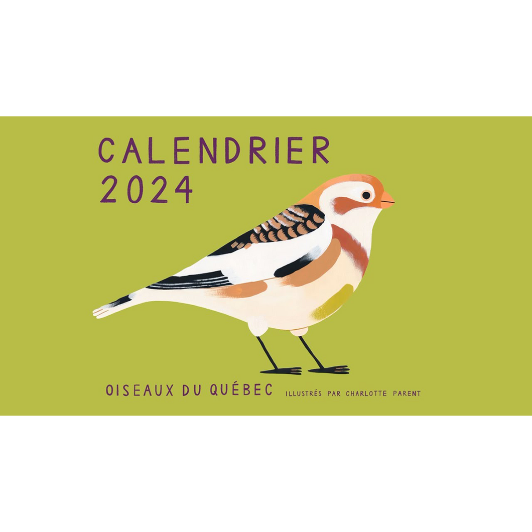 Calendrier 2024 Dessin aquarelle oiseau