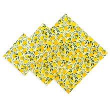 Charger l&#39;image dans la galerie, Lots de 3 emballages réutilisables motifs citron ( petit, moyen et grand ) par Made by Bees
