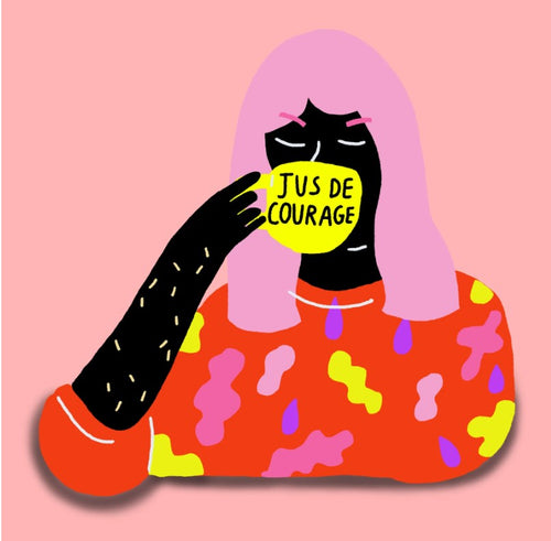 Sticker 'Jus de Courage' par La Doula