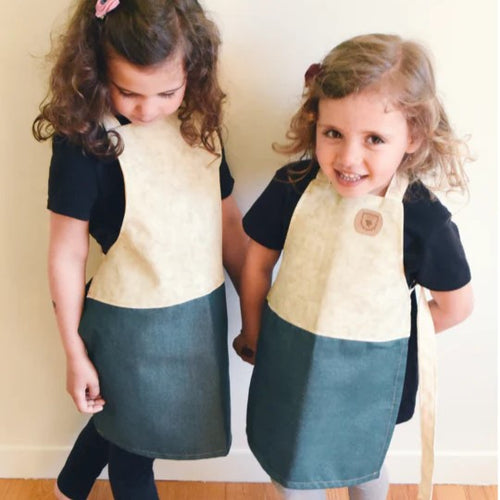 Tablier 'Marbre' pour enfants et adultes en polyester et coton par Campus Nutriopedia
